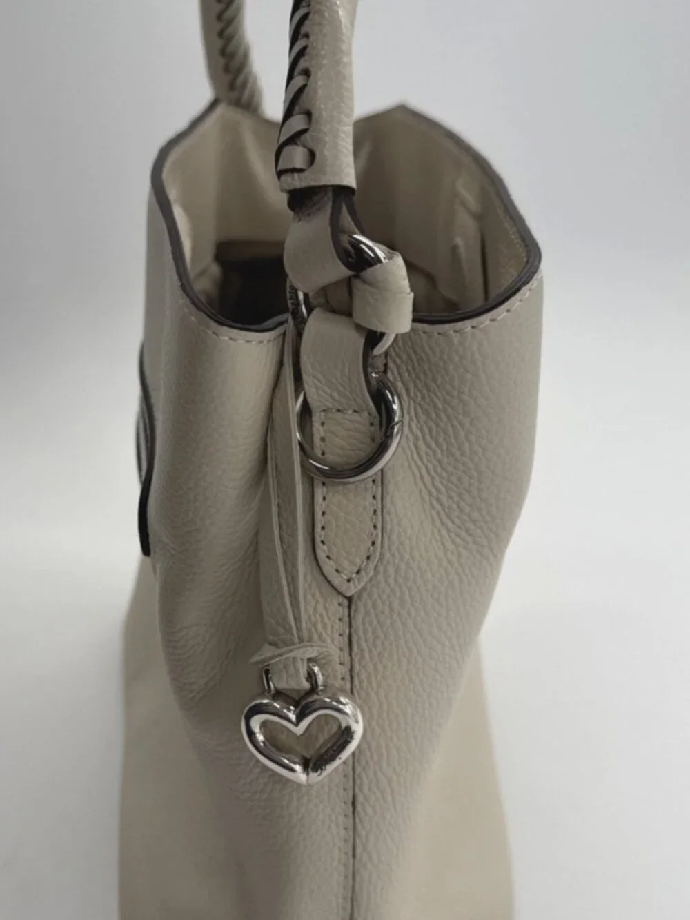 BRIGHTON Purse Ferrara Collection Noelle Cream Handbag Shoulder Pebbled Leather - Picture 11 of 13